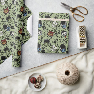 Universele Monsters- Groen Cadeaupapier