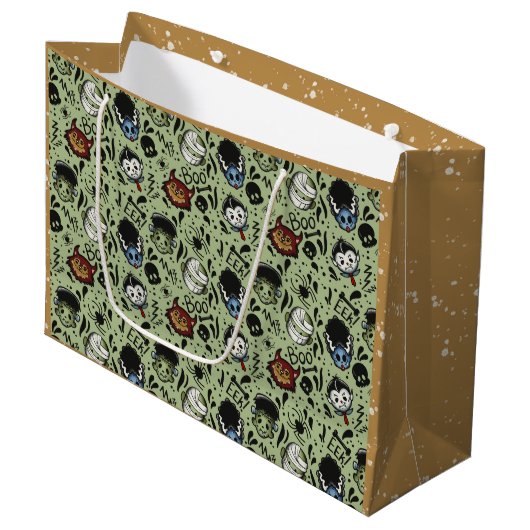 Universele Monsters- Groen Groot Cadeauzakje (Voorkant Gekanteld)