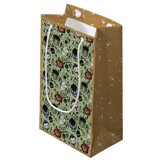 Universele Monsters- Groen Klein Cadeauzakje (Voorkant Gekanteld)