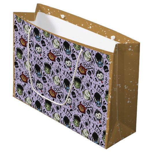 Universele Monsters- Paars Groot Cadeauzakje (Voorkant Gekanteld)