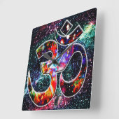 Universele OM Karma Vierkante Klok (Hoek)