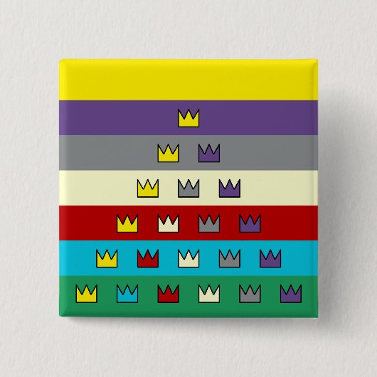 Universele Patriarch Vlag gekroond Button (Voorkant)