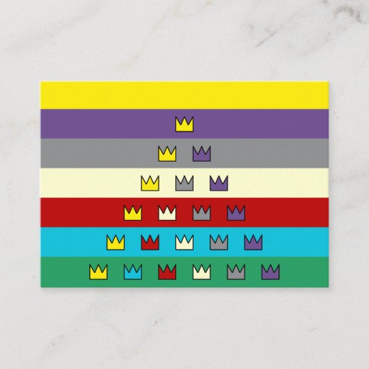 Universele Patriarch Vlag gekroonde Visitekaartjes (Voorkant)
