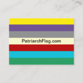 Universele Patriarch Vlag gekroonde Visitekaartjes (Achterkant)