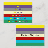Universele Patriarch Vlag gekroonde Visitekaartjes (Voorkant / Achterkant)