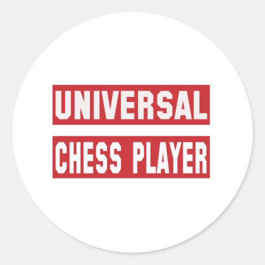 Universele schaker. ronde sticker (Voorkant)