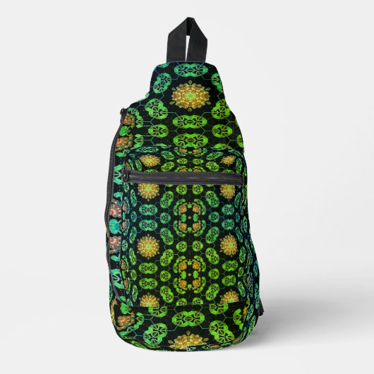 Universele Symmetrie Wiel Groen Sling Bag (Voorkant)