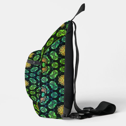 Universele Symmetrie Wiel Groen Sling Bag (Rechts)
