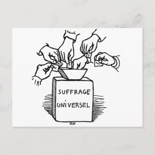 Universele verkiezingen Felix Vallotton Briefkaart (Voorkant)