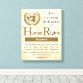 Universele Verklaring van de rechten van de mens A Canvas Afdruk (Insitu (Houten vloer))