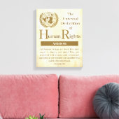 Universele Verklaring van de rechten van de mens A Canvas Afdruk (Insitu (Woonkamer))