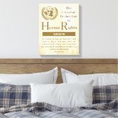 Universele Verklaring van de rechten van de mens A Canvas Afdruk (Insitu (Slaapkamer))