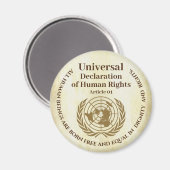Universele Verklaring van de rechten van de mens A Magneet (Voorkant / Achterkant)