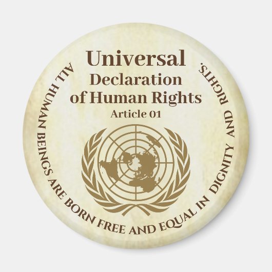 Universele Verklaring van de rechten van de mens A Magneet (Voorkant)