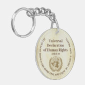 Universele Verklaring van de rechten van de mens A Sleutelhanger (Voorkant Links)