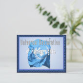 Universele verklaring van de rechten van de mens briefkaart (Staand voorkant)