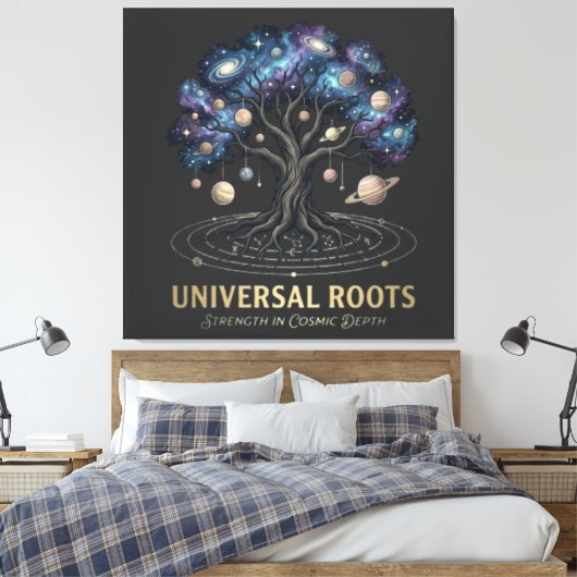 Universele wortels canvas afdruk (Insitu (Slaapkamer))