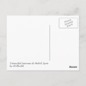 Universidad Autonoma de Madrid Briefkaart (Achterkant)