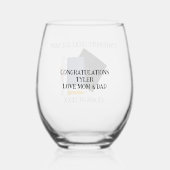 Universitair Afstuderen Stemless wijnglas Wijnglas Zonder Voet (Achterkant)