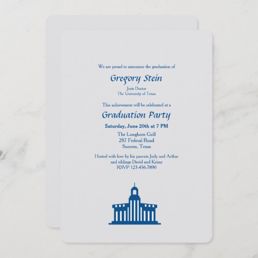 Universitair Afstuderen Uitnodiging (Voorkant / Achterkant)