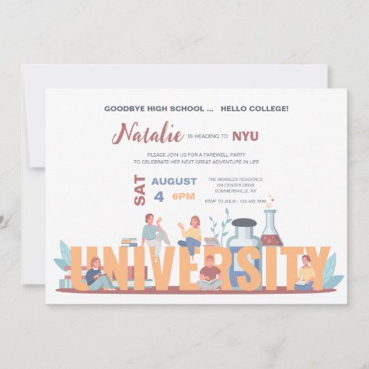 Universitair Leven Afstuderen Partij Kaart (Voorkant)