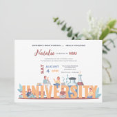 Universitair Leven Afstuderen Partij Kaart (Staand voorkant)