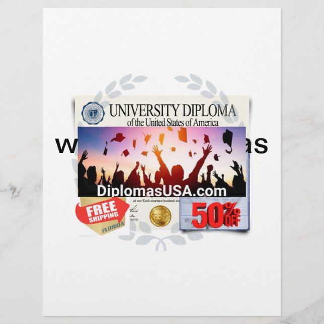 universitaire diploma letterhead briefhoofd (Voorkant)