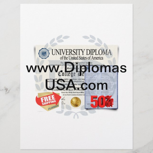 universitaire diploma's of diploma's van een midde briefhoofd (Voorkant)