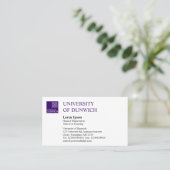 Universitaire stijl - Deep Paars Visitekaartje (Staand voorkant)