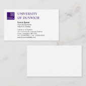 Universitaire stijl - Deep Paars Visitekaartje (Voorkant / Achterkant)