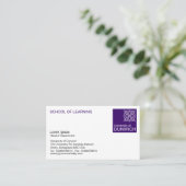 Universitaire stijl - Deep Paars Visitekaartje (Staand voorkant)