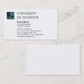 Universitaire stijl - Donkergroen Visitekaartje (Voorkant / Achterkant)