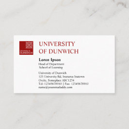 Universitaire stijl - Maroon Visitekaartje