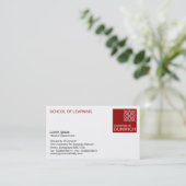 Universitaire stijl - Maroon Visitekaartje (Staand voorkant)