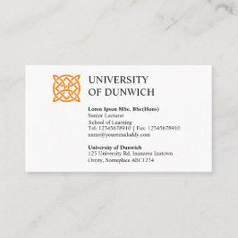 Universitaire stijl v2 visitekaartje