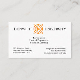 Universitaire stijl v3 visitekaartje