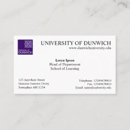 Universitaire stijl v4 visitekaartje
