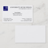 Universitaire stijl v4 visitekaartje (Voorkant / Achterkant)