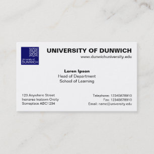 Universitaire stijl v4 visitekaartje
