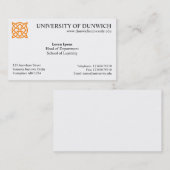 Universitaire stijl v4 visitekaartje (Voorkant / Achterkant)