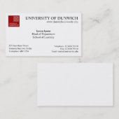 Universitaire stijl v4 visitekaartje (Voorkant / Achterkant)