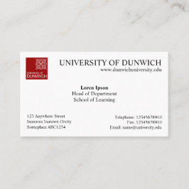 Universitaire stijl v4 visitekaartje