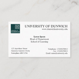 Universitaire stijl v4 visitekaartje