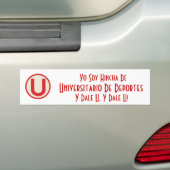 universitario, Yo Soy Hincha de, Universitario ... Bumpersticker (Op auto)