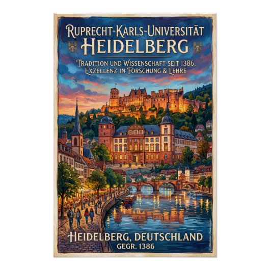 Universität Heidelberg Perfect Poster (Voorkant)