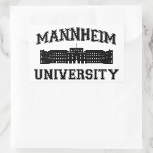 Universität Mannheim/Mannheim Universiteit Rechthoekige Sticker (Tas)