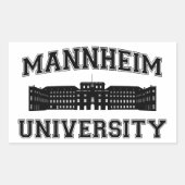Universität Mannheim/Mannheim Universiteit Rechthoekige Sticker (Voorkant)