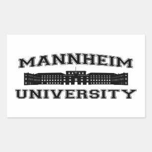 Universität Mannheim/Mannheim Universiteit Rechthoekige Sticker
