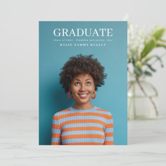 Universiteit 3 Fototypografie College Afstuderen Aankondiging (Staand voorkant)