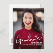 Universiteit Afstuderen met fotoklasse van 2024 Aankondigingskaart (Voorkant / Achterkant)